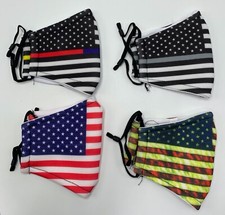 New Washable Reusable Fashion Mask Patriotic USA Flag Fabric Face Mask w pm 2.5