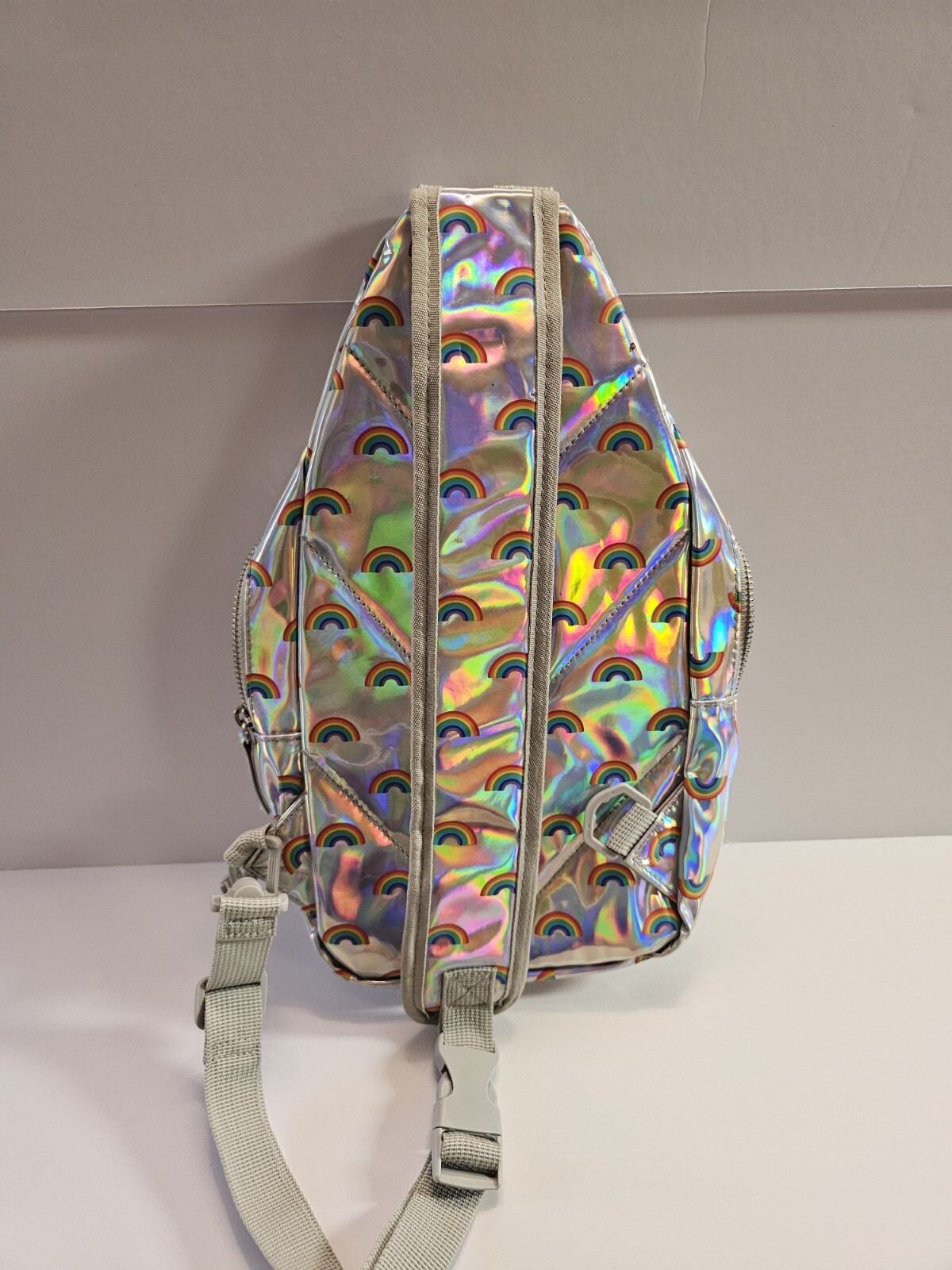 Silver Backpack With Rainbows - image 7