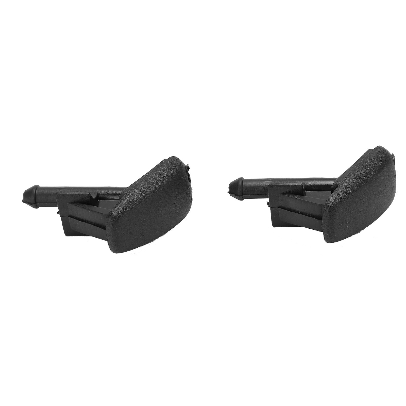 Car 2pcs Windshield Washer Spray Jet Nozzle 61601384859 Black ABS Part