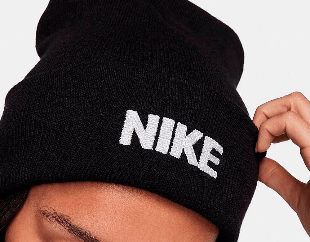 Nike Peak Tall Cuff New Age Beanie - Black / White | eBay