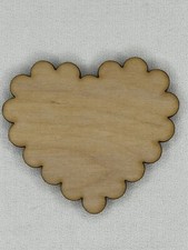 Custom Laser Cut Unfinished Heart Shape Wood Cutouts