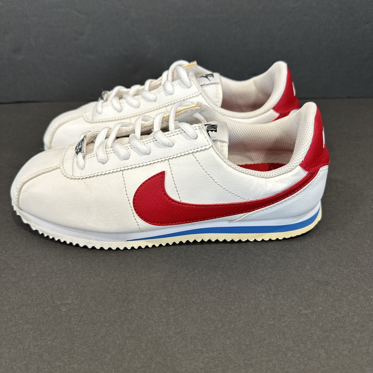 Nike Cortez Sz 7Y - 8.5 womens 904764-103 White Red Leather | eBay