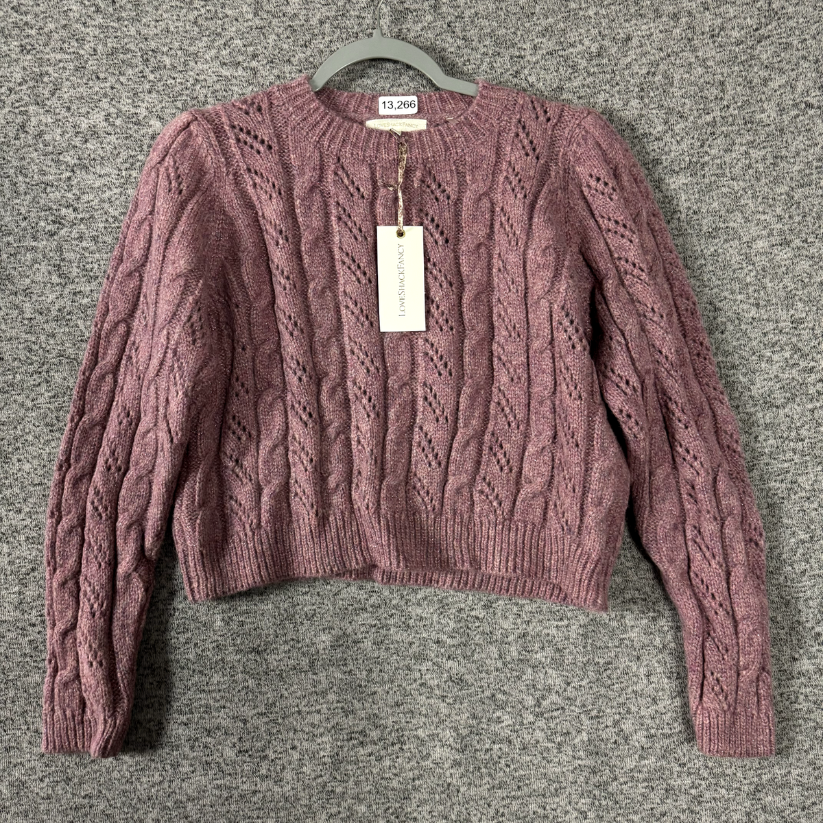 Love Shack Fancy Women's XS Pink Rosie Confetti Pullover Long