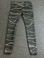 Nike Icon Clash Metallic Print Fast Training Black Tights CU3333-010 Women's S