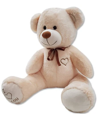 ODOLPLÜSCH XXL Teddybär Plüsch Kuschel Stoff Plüsch Teddy Bär Groß 160cm beige