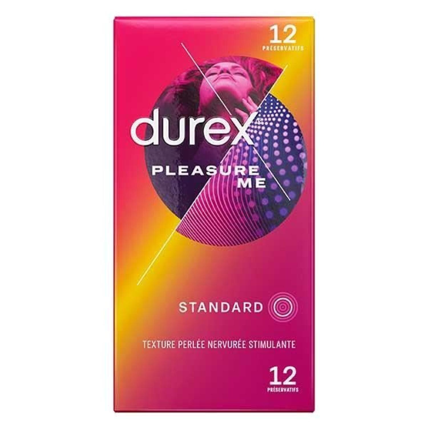 Durex Pleasure Me 12 préservatifs perlés et nervurés