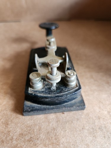 Vintage Telegraph Morse Code Key Ham Radio Unknown Maker Keyer - Zdjęcie 8 z 8