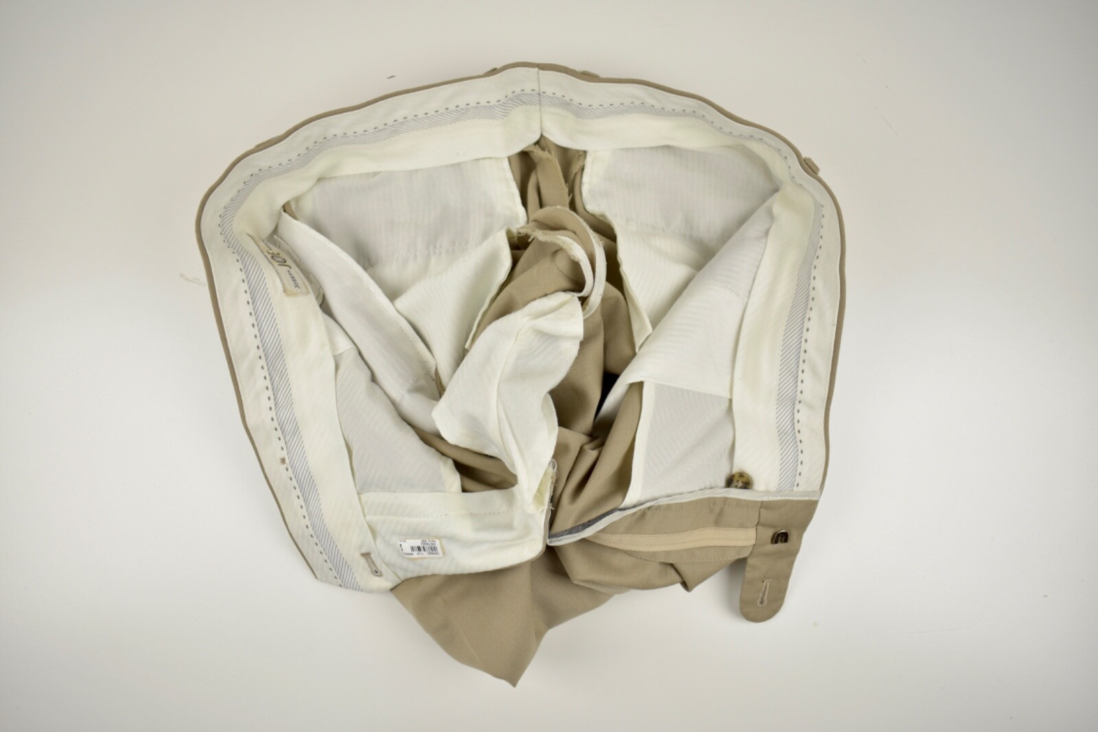 Joseph Abboud Solid Light Brown 100% Wool Dress F… - image 5