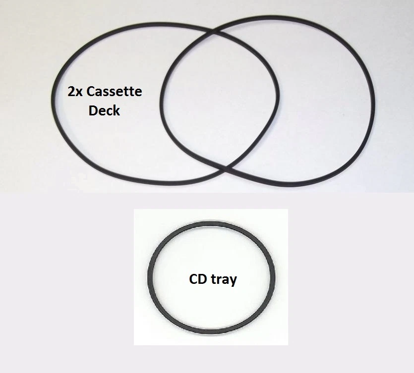 COM - ASWO Kit Courroies CD + 2K7 pour mini chaine Sony FH-B7 HCD-H7 FH-B7CD