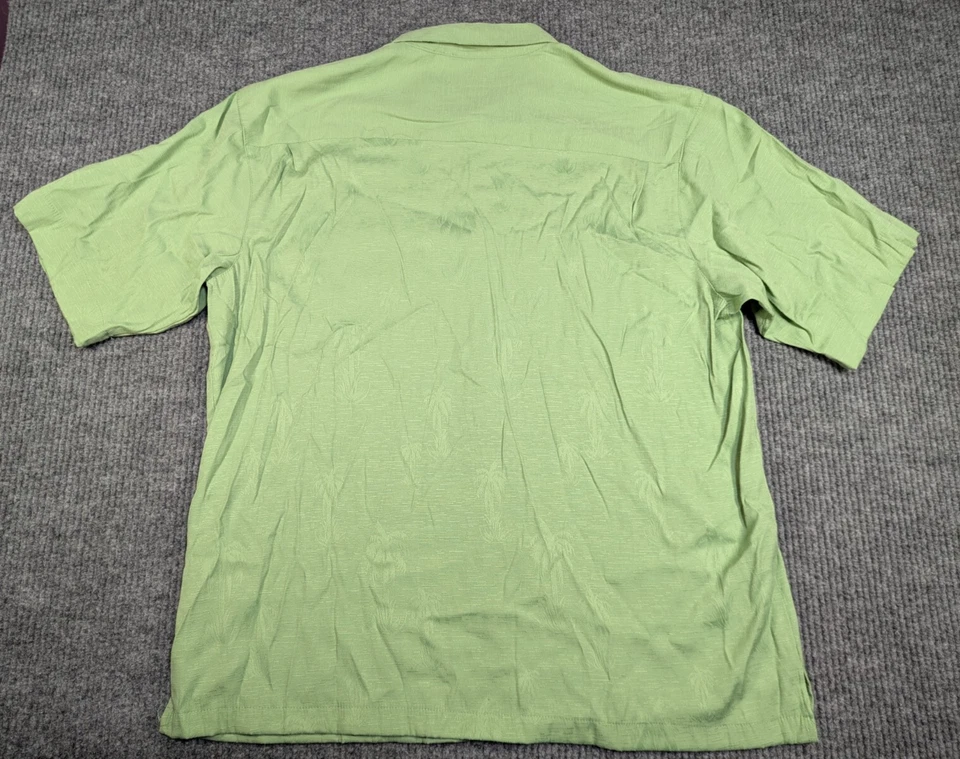 Duke Kahanamoku Shirt Mens XXL 2XL Green Palm Trees SS Hawaiian Camp Rayon Poly - Image 3 of 4