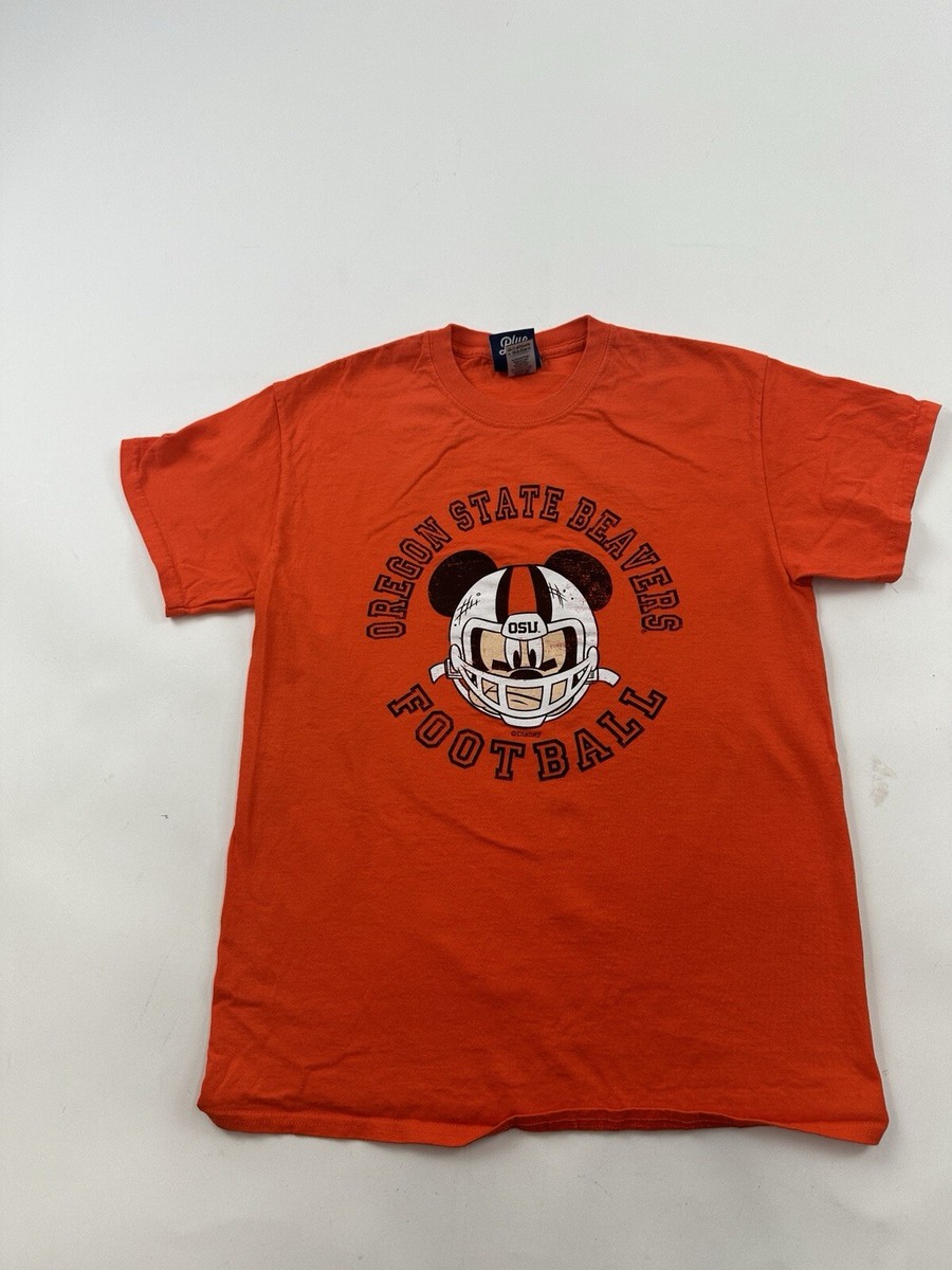 Oregon State Beavers Shirt Mens Medium Orange Football Disney Blue