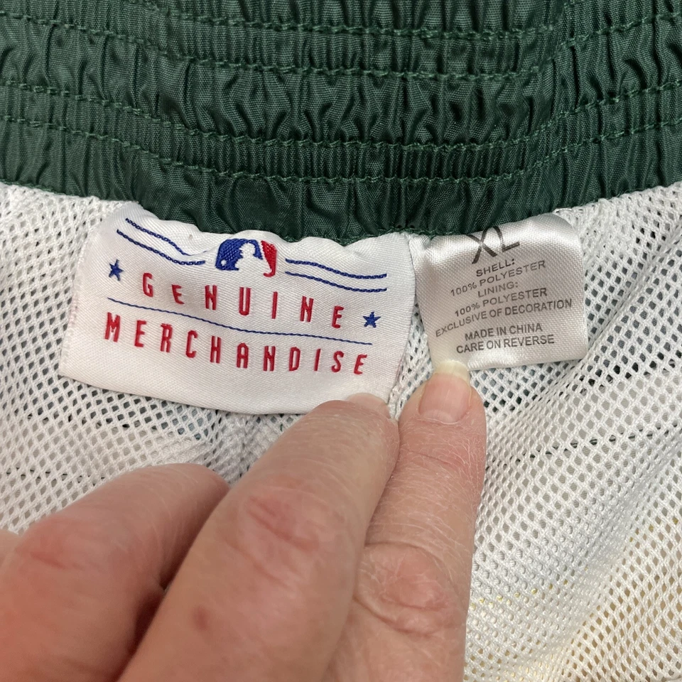 Oakland As Bañador Board Shorts Para Hombres XL Verde Oficial Playa Bolsillos MLB Foto 3 de 4