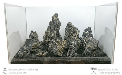Aquarium Natursteine Seiryu Stone DARK Ryuoh Rock - Mini Landschaft Iwagumi-Stil