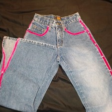 Vintage Girls Route 66 Flared Bell Bottom Jeans Pants 7t