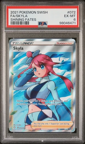 2021 POKEMON SWORD & SHIELD SHINING FATES #72 SKYLA FULL ART PSA 6