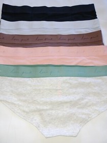 Victoria Secret PINK 5 Pack Panty Lot Women's L XL XXL NEW Bikini Hipster Cotton