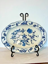 EUC Vintage BLUE DANUBE Japan BLUE ONION 12" OVAL PLATTER