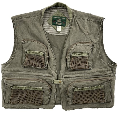 Vintage 1980s 90s Orvis Fishing Utility Vest Men's Large Made In