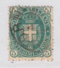 KINGDOM OF ITALY 1889 King Umberto I 5 Cents Used A28P40F29833