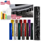 24K Chopped Carbon Fiber Forged Gloss Matte Titanium Vinyl Wrap Sticker Decal