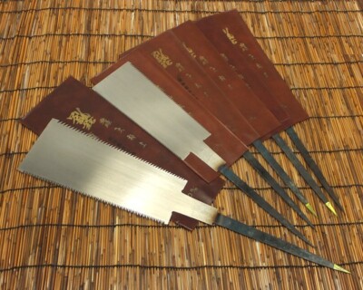 Japanese Old hand Saw Carpentry Pull Blade Tool Nokogiri 240mm 300mm 6set
