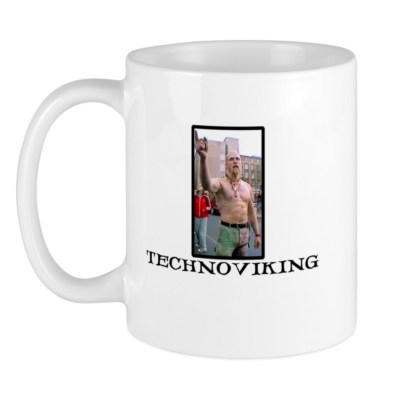 11oz mug Techno Viking - White Printed Ceramic Coffee tea Cup Gift