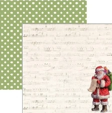 Silent Night - Making a List, Christmas DS scrapbook paper - Kaisercraft P2153