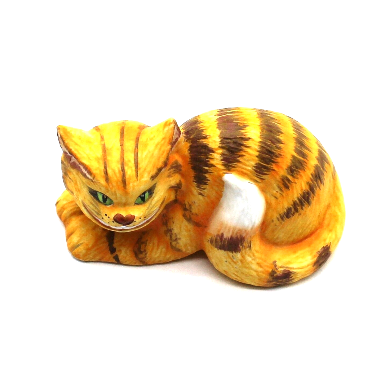 Danbury Mint Alice in Wonderland Cheshire Cat Figurine Orange