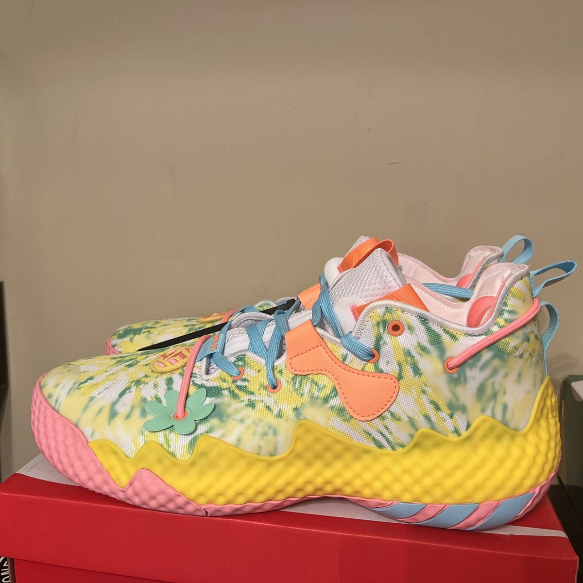 Adidas Harden Vol 6  multicolor /Tie Dye  Basketbal Shoes Men Sz 13 HQ6096 Rare‎ Adidas Harden Vol 6 Floral Tie Dye Sneakers, Size 9.5 HQ6096  main image 2