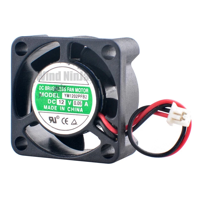 YM1202PFB2 2.5cm 25mm fan 25x25x10mm DC12V 0.05A 2pin Ball bearing cooling fan - Image 3 of 4