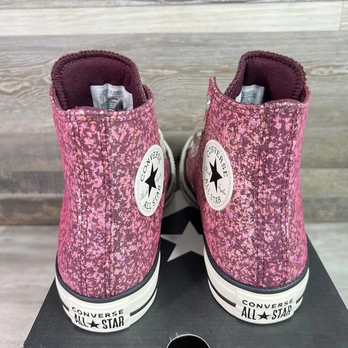 Converse Chuck Taylor All Star Hi Purple Glitter Shoe Women Size 7.5 US A11137C - Picture 7 of 7