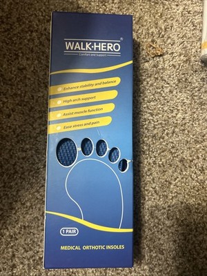 Walk Hero Men 7 - 7.5 Orthotics Insert Insole Medical Arch Support