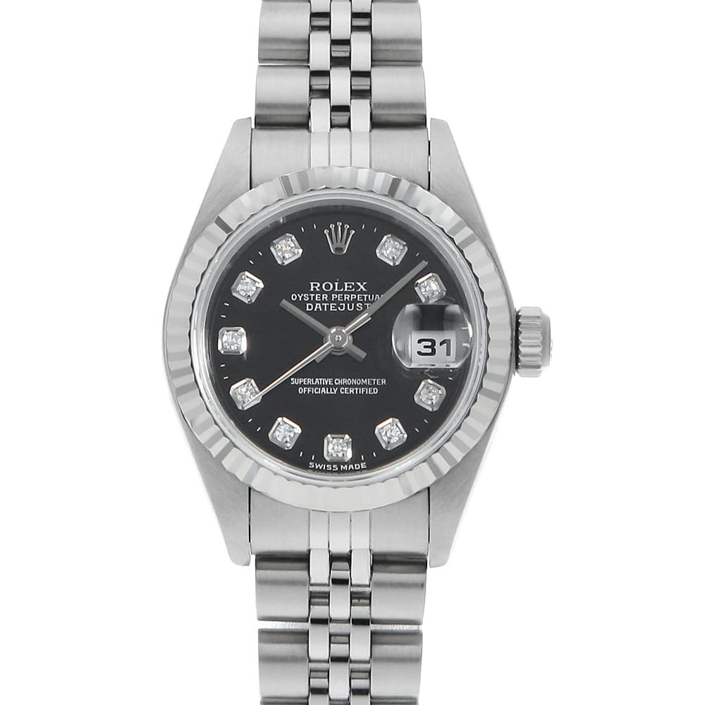 Number A second 10P Women Diamond 79174G Datejust ROLEX hand black - VintageWatches.PK Number A second 10P Women Diamond 79174G Datejust ROLEX hand black - vintagewatches.pk