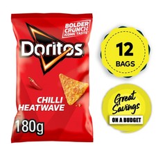 Doritos Tortilla Chips Chilli Heatwave Sharing Crisps Bag 12 x 180g