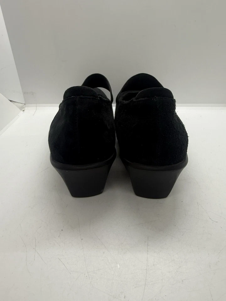 Wolky Para Mujer Talla 7.5 EE. UU. 38 UE Mary Jane Zapatos para Caminar Negro Gamuza Plataforma Foto 4 de 4