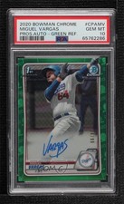 2020 Bowman Chrome Prospects Green Refractor 34/99 Miguel Vargas PSA 10 Auto