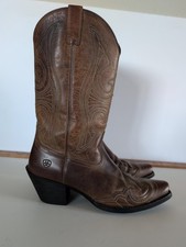 Ariat Womens Round Up Brown Wingtip Snip Toe Boots 4LR Size 9 B 10015290 Classy