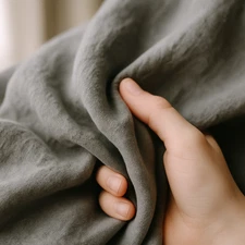 Battleship Grey Linen Fabric by the Yard – Perfect for Apparel & Home Décor