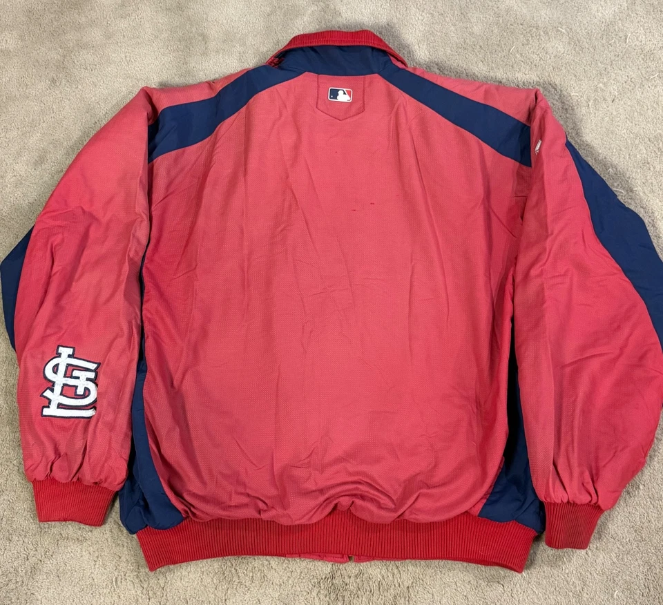 VINTAGE St Louis Cardinals Majestic Jacket Mens 90s MLB Jacket Embroidered XXL - Image 2 of 4