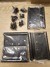 6pack 4.5 X 4.5" Inch Black Heavy Duty Commercial Door Hinges w/48 Screws