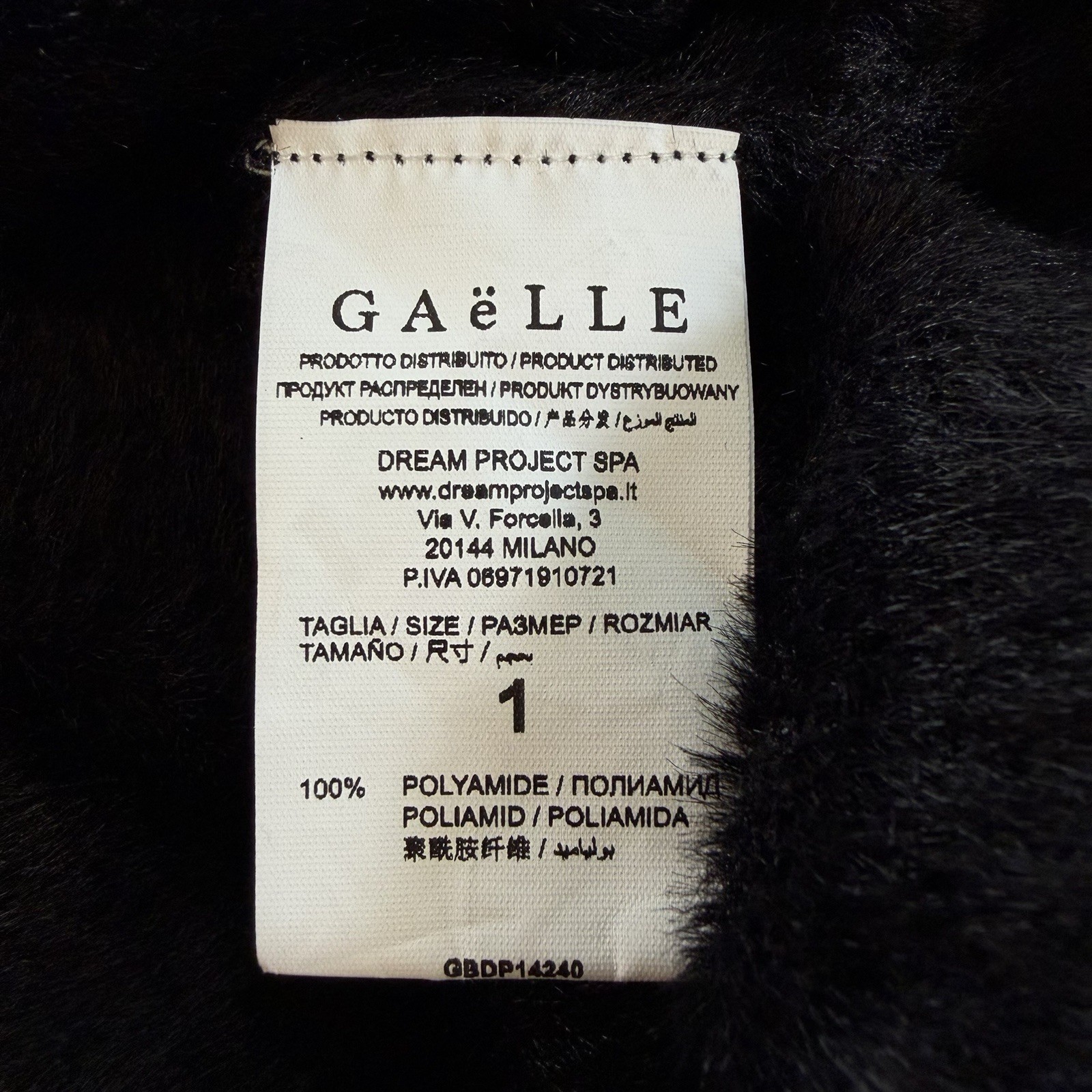 Gaelle Paris Size 1 Black Mock Neck Eyelash Knit Fuzzy Pullover Sweater Buttons image 9