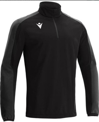 Macron ARNO 1/4 Zip OUTDOOR TRAINING DRILL TRACKSUIT  TOP  IN BLK/GREY SIZE M