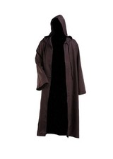 Mens Hooded Cloak Wizard Witch Robe Medieval Cape Halloween Cosplay Costume 3XL