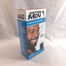 Just For Men Mustache & Beard Beard Dye JET BLACK w/ Brush Included for Easy ...