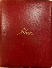 Album originale arte/disegnato a mano 1910, schizzi, dipinti, citazioni persone/fauna selvatica