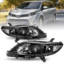 For 2011-2020 Toyota Sienna Projector Black Headlights Lamps Leftright 11-20