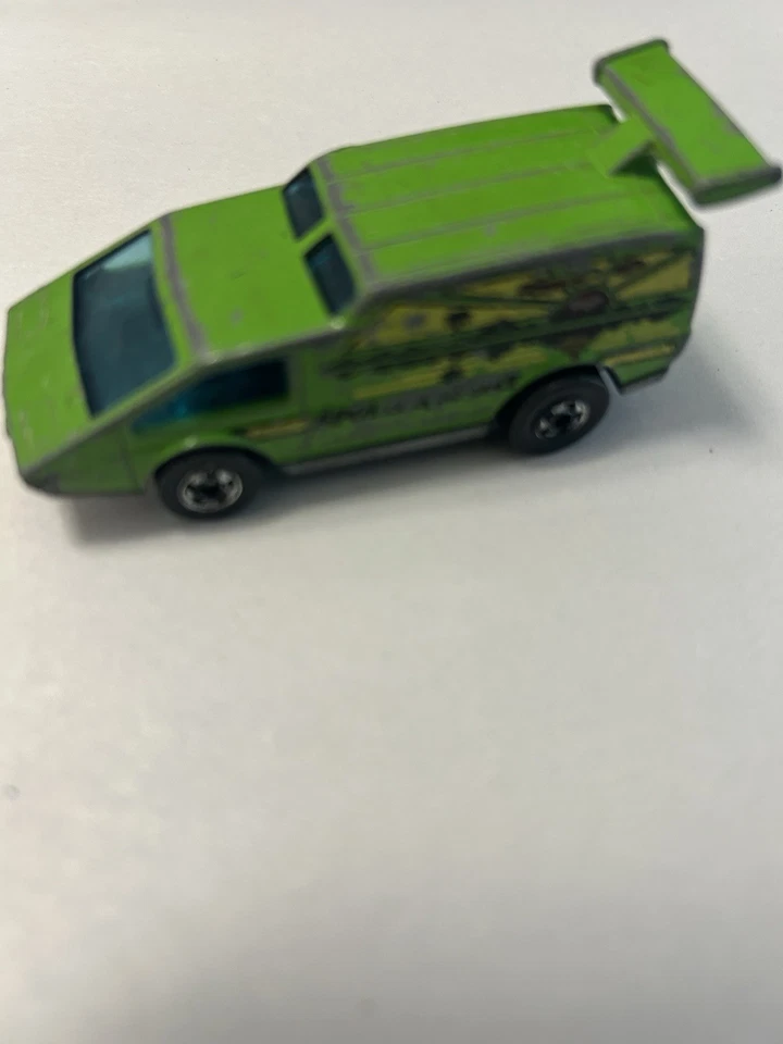 Винтажный Hot Wheels 1976 спойлер Sport заказной фургон зеленый литой 1:64 Mattel - Изображение 4 из 4