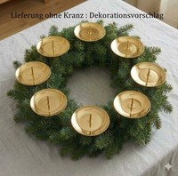 8 X 7Cm Metall Adventskranzstecker Dorn Gold Kerzenhalter Adventskranz