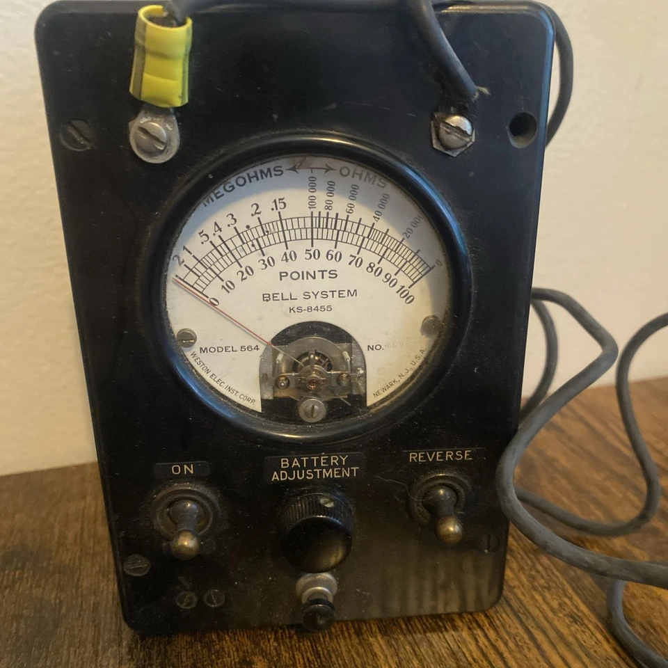 Sistema de campana eléctrica Western vintage - medidor de ohmios sin probar - KS-8455 - 1980’s Foto 3 de 4