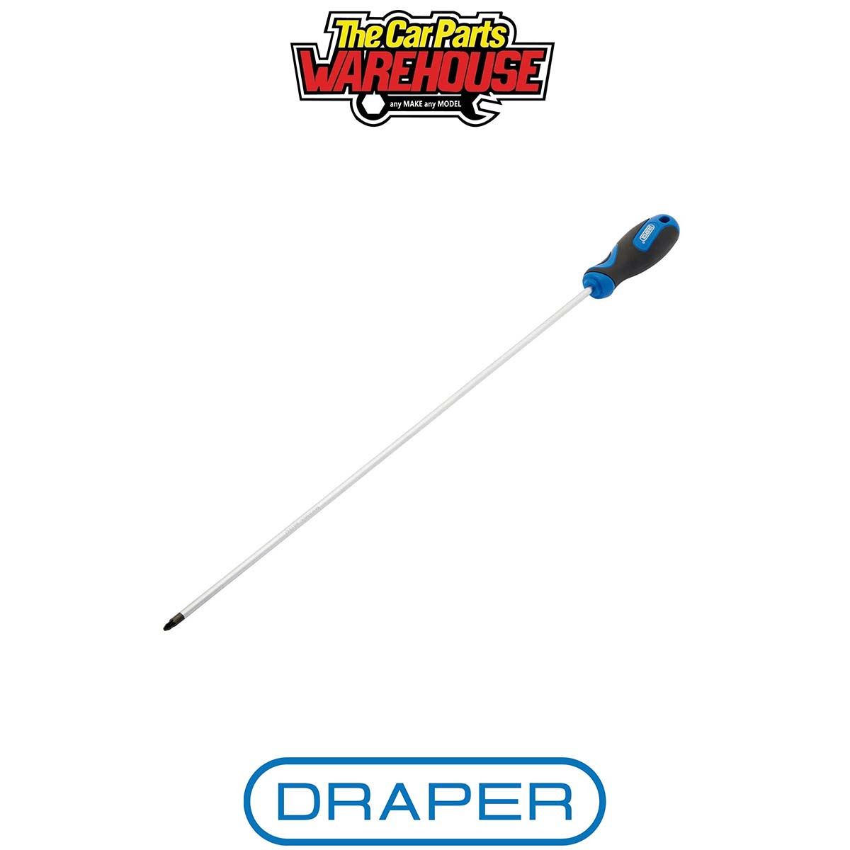 Draper 69472 Extra Long Reach Soft Grip PZ Type Screwdriver No2 x 450mm